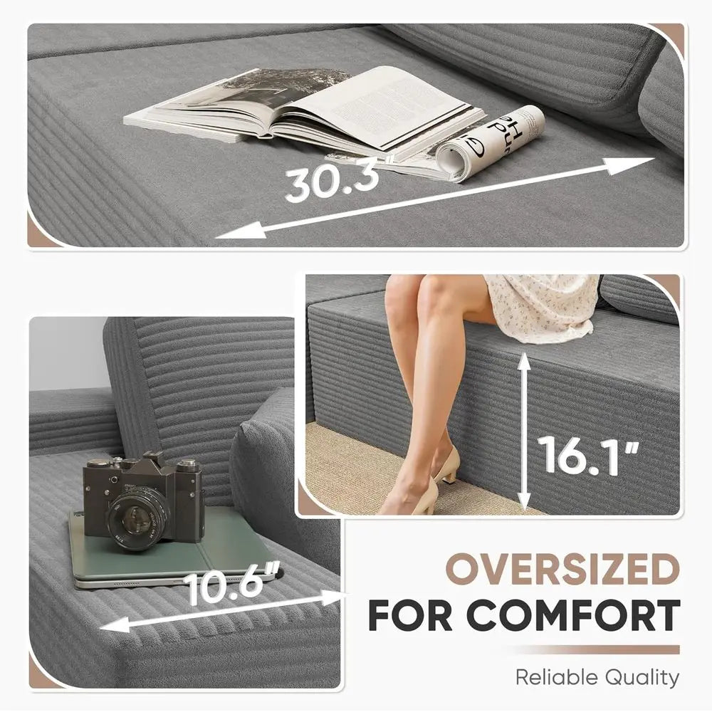 Sollievo L-Shape Chaise Cloud Sofa