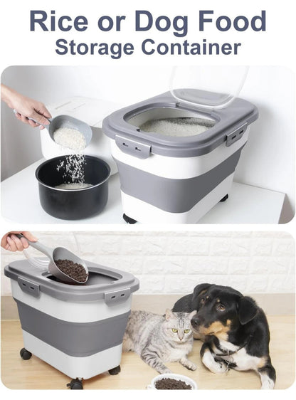 Sollievo Foldable Rolling Food Storage Container