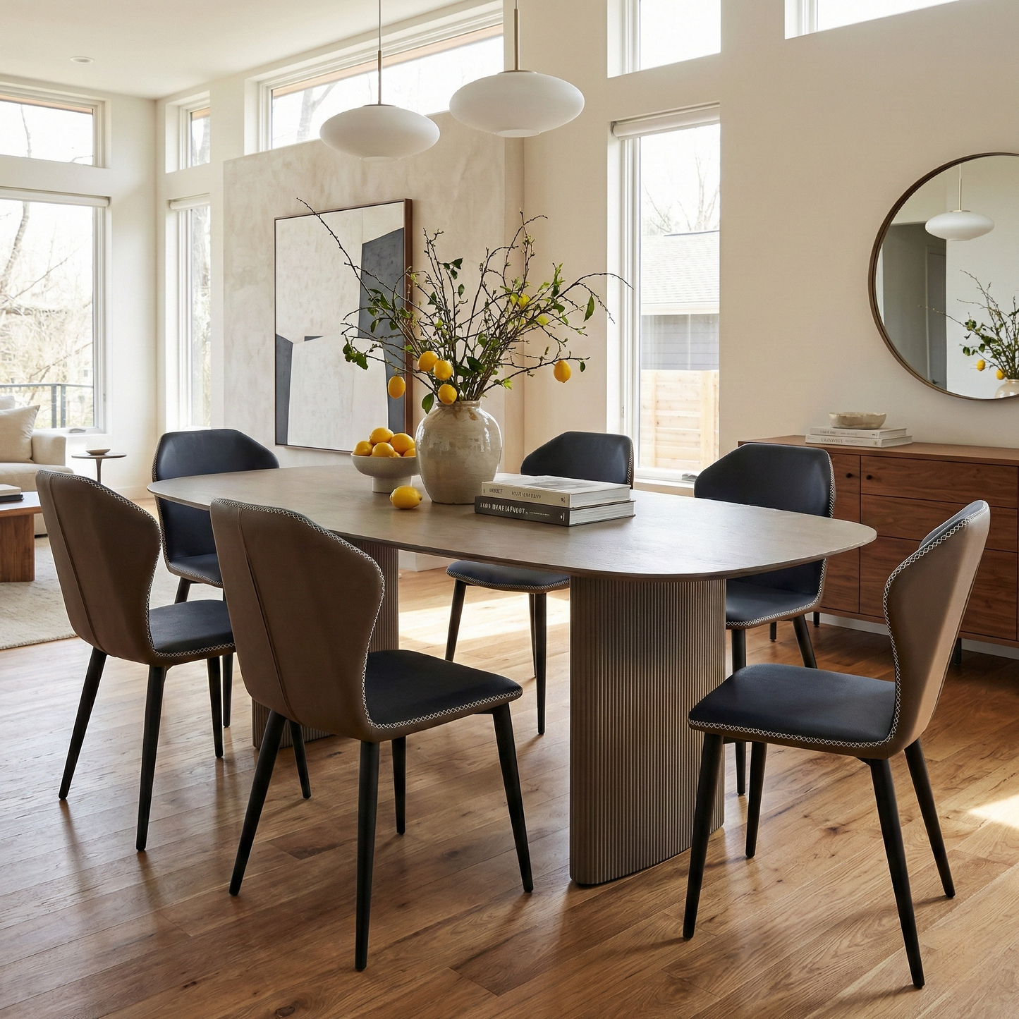 Sollievo Elysian Blue Dining Chairs, Set of 2