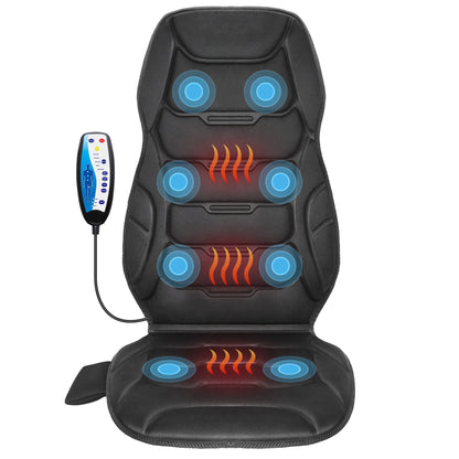 Comfier Back Massager Comfier Back Massager with Heat, Vibration Massage Seat Cushion with 8 Massage Nodes & 5 Modes, Adjustable Chair Massage Pad for Home Office, Heated Chair Pad CF-2402