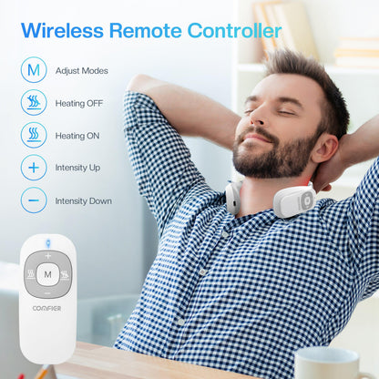 Comfier Comfier Portable Intelligent Electric Pulse Neck Massager with Heat for Pain Relief CF-6322