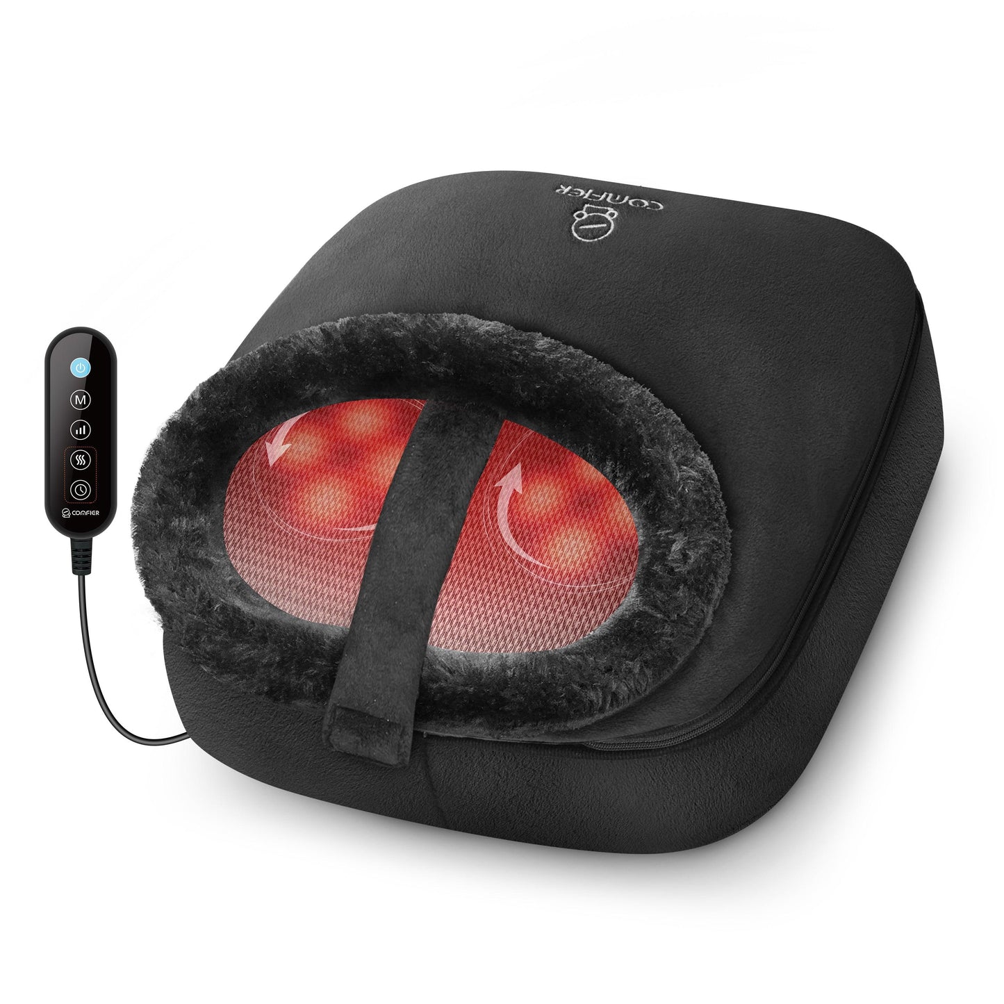 Comfier Foot Massager Comfier Foot Massager with Heat, Electric Foot Warmer for Women, Men, Shiatsu Feet Massager Machine for Plantar Fasciitis, 2-in-1 Foot & Back Massager, Foot Heater,Valentine's Day Gift CF-5202N