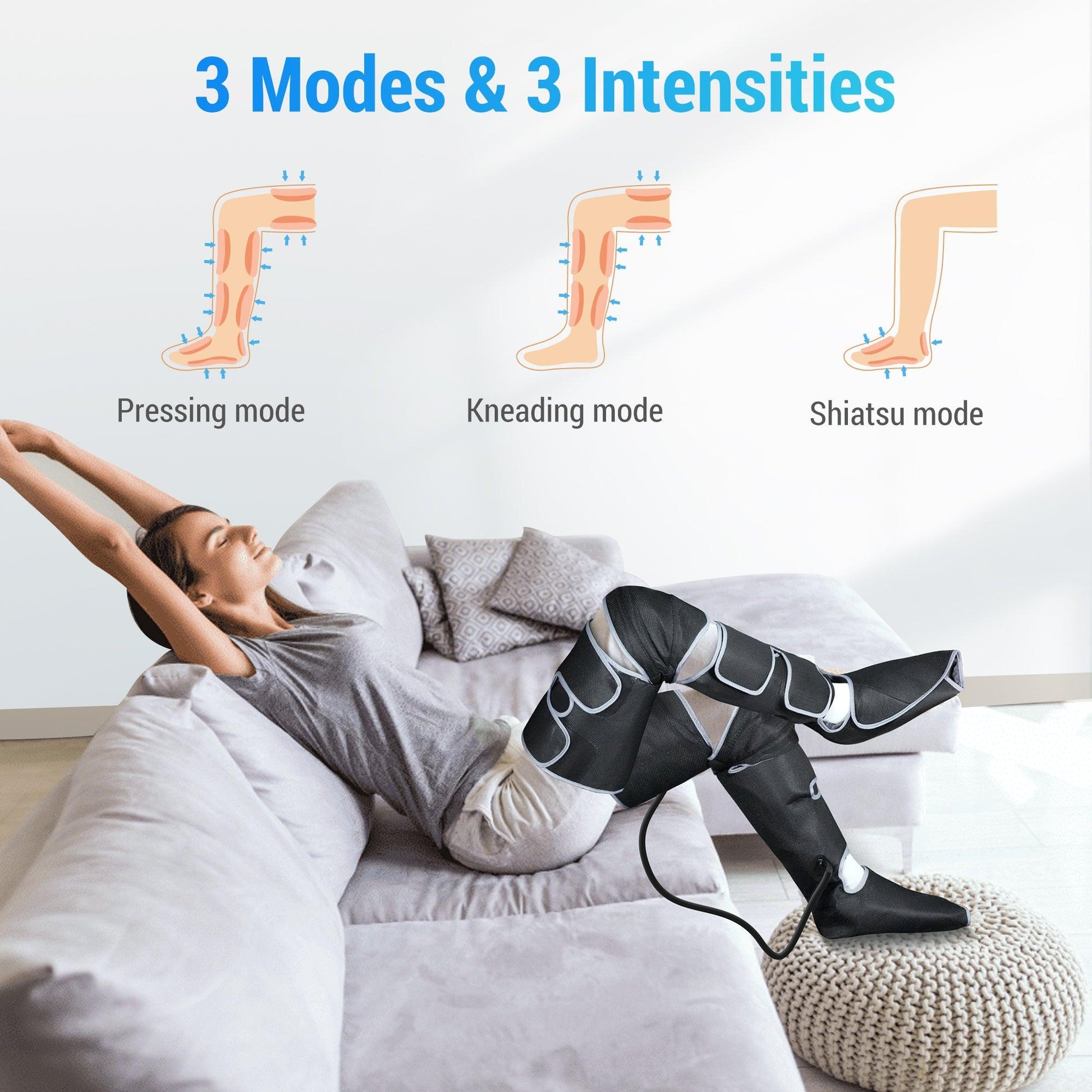 Comfier Foot Massager Comfier Leg Massager for Pain Relief, Leg Compression Machine CF-7204B