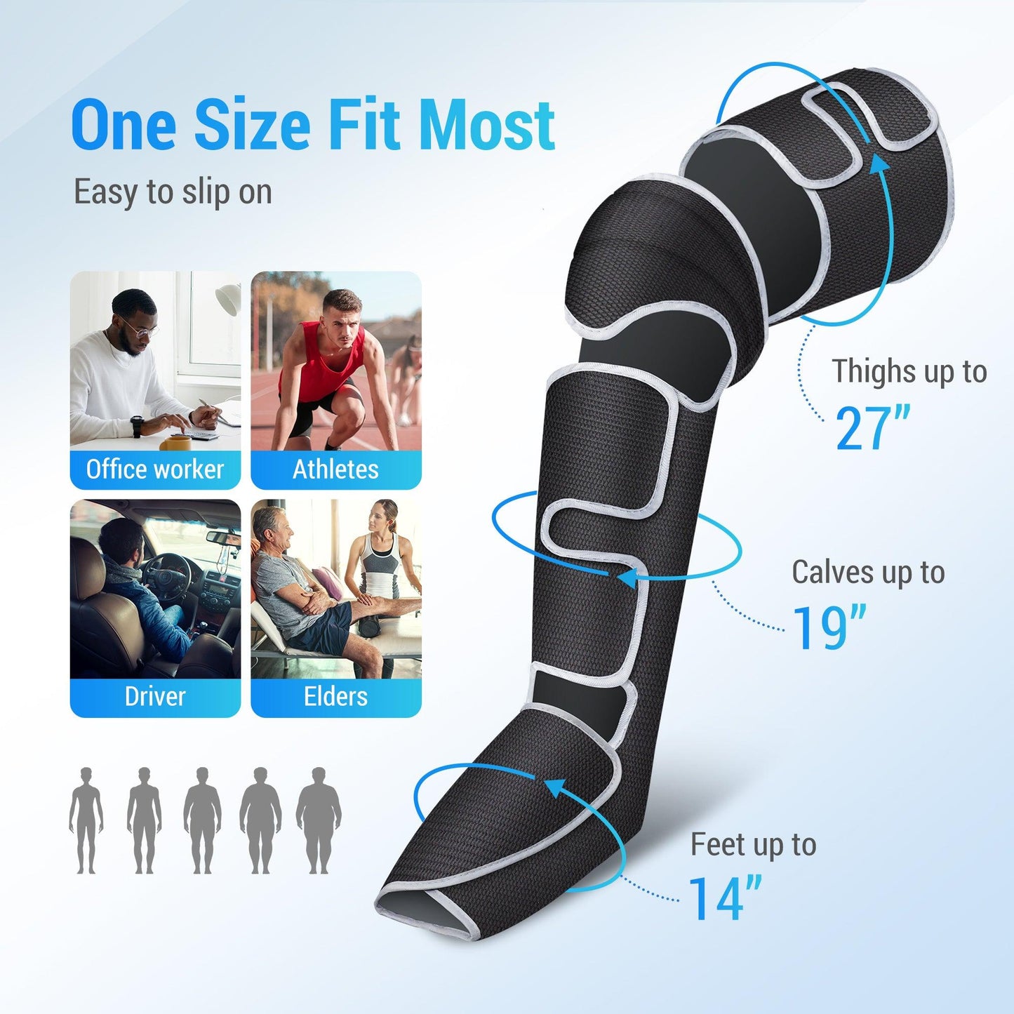 Comfier Foot Massager Comfier Leg Massager for Pain Relief, Leg Compression Machine CF-7204B