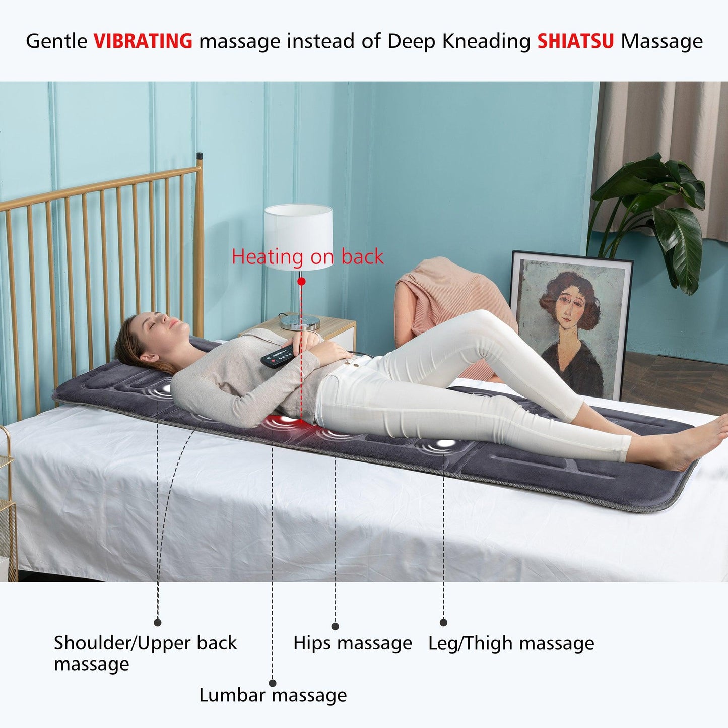 Comfier Full Body Massager Comfier Massage Mat Full Body,Massage Pad with 10 Vibration Motors CF-3703