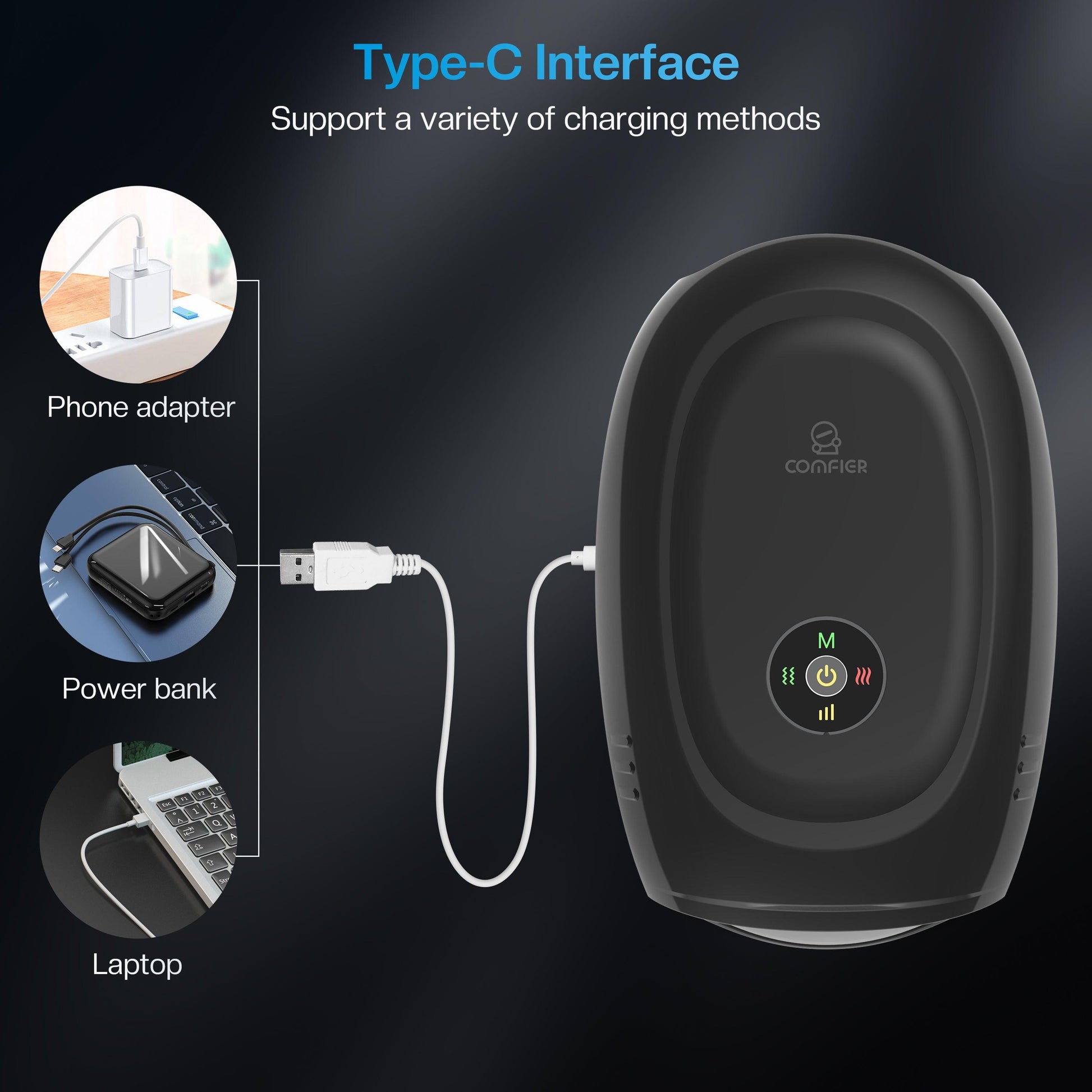 Comfier Hand Massager Comfier Hand Massager Machine for Arthristis, Carpal Tunnel, Hand Massage with Heat and Compression, APP Control, Hand Wrist Finger Massager with Vibration CF-4101