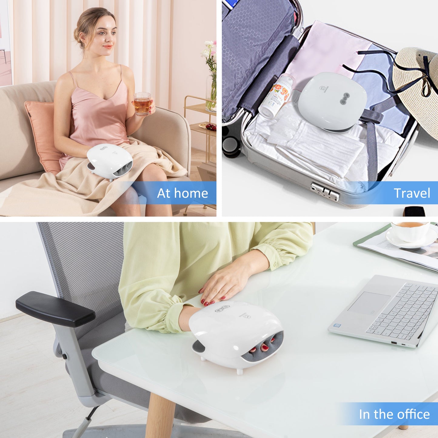 Comfier Hand Massager Comfier Wireless Hand Massager with Heat, FSA or HSA, 3 Levels Compression & Heating for Carpal Tunnel, Ideal Gifts CF-4803
