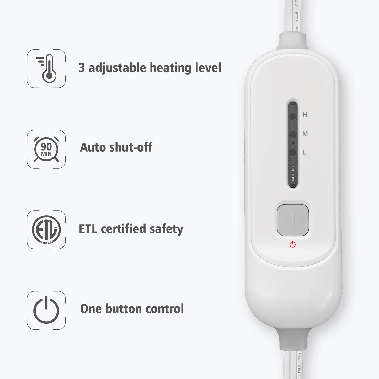 Comfier Heating Pad Comfier Heating Pad for Back Pain Relief, FSA HSA Eligible, Fast Heating Pad for Neck and Shoulders, Electric Heated Wrap, 3 Heat Levels & 90-Mins Auto Shut Off CF-H1822D