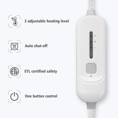 Comfier Heating Pad Comfier Heating Pad for Back Pain Relief, FSA HSA Eligible, Fast Heating Pad for Neck and Shoulders, Electric Heated Wrap, 3 Heat Levels & 90-Mins Auto Shut Off CF-H1822D