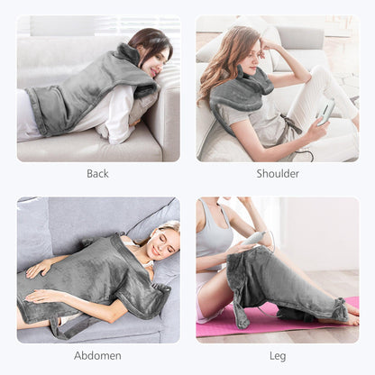 Comfier Heating Pad Comfier Heating Pad for Back Pain Relief, FSA HSA Eligible, Fast Heating Pad for Neck and Shoulders, Electric Heated Wrap, 3 Heat Levels & 90-Mins Auto Shut Off CF-H1822D
