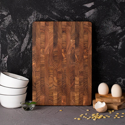 Sollievo End Grain Wood Cutting Board for Everyday Chopping