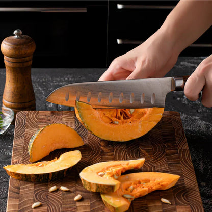 Sollievo End Grain Wood Cutting Board for Everyday Chopping