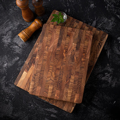 Sollievo End Grain Wood Cutting Board for Everyday Chopping