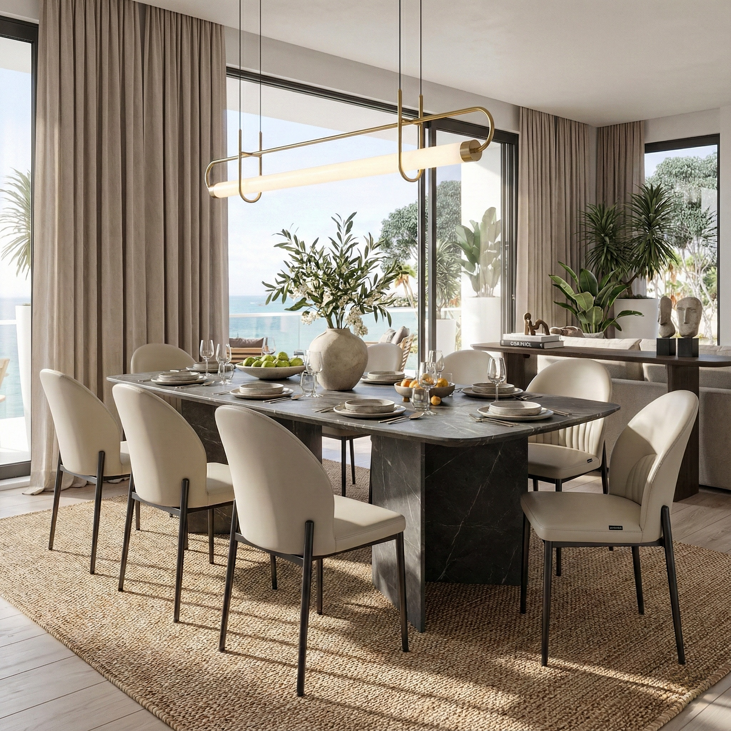 Sollievo Chic Off-White Dining Chairs, Set of 2