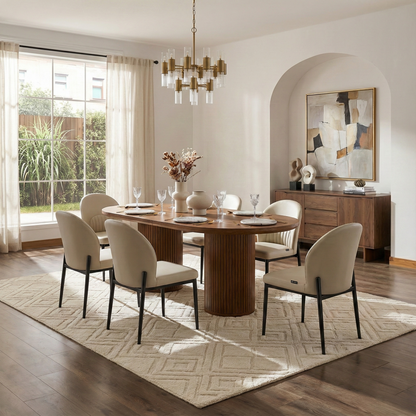 Sollievo Chic Off-White Dining Chairs, Set of 2
