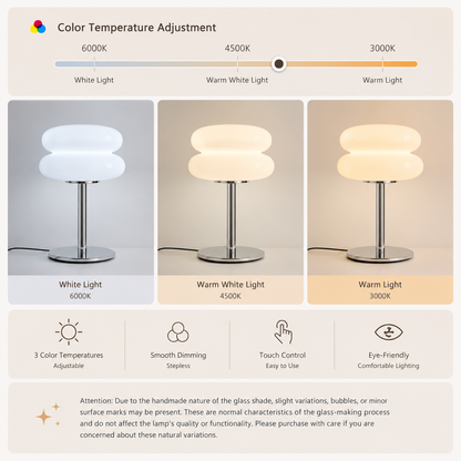 Sollievo Cloud Macaron Glass Table Lamp