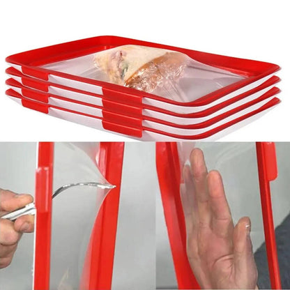 Sollievo Adjustable Food Preservation Tray with Airtight Stretch Lid