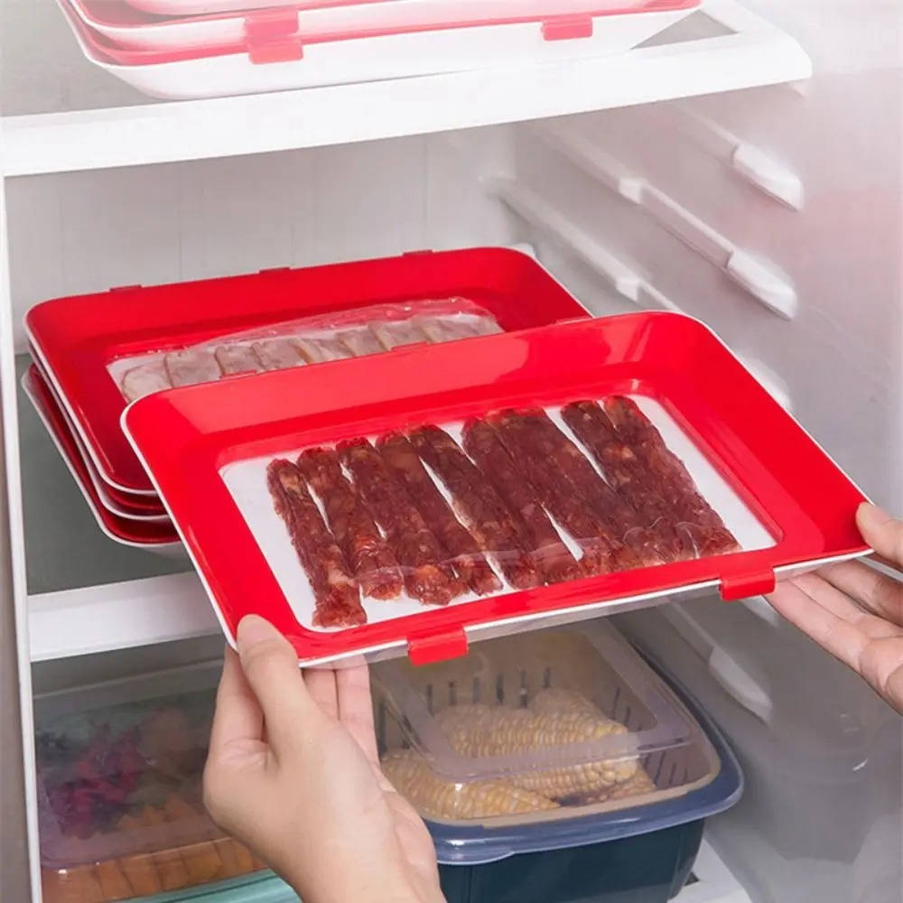Sollievo Adjustable Food Preservation Tray with Airtight Stretch Lid