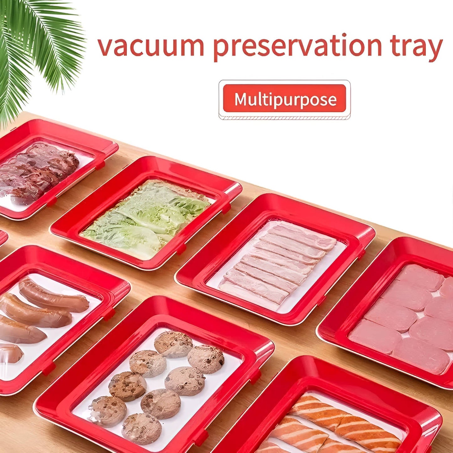 Sollievo Adjustable Food Preservation Tray with Airtight Stretch Lid