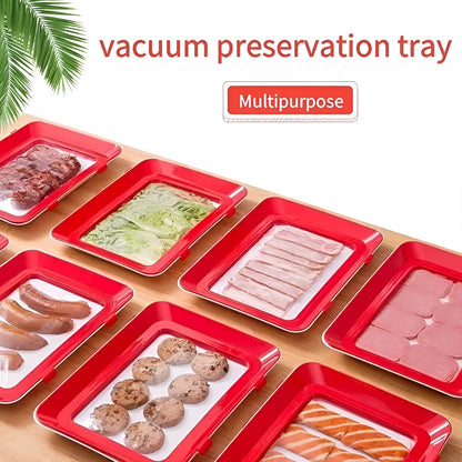 Sollievo Adjustable Food Preservation Tray with Airtight Stretch Lid