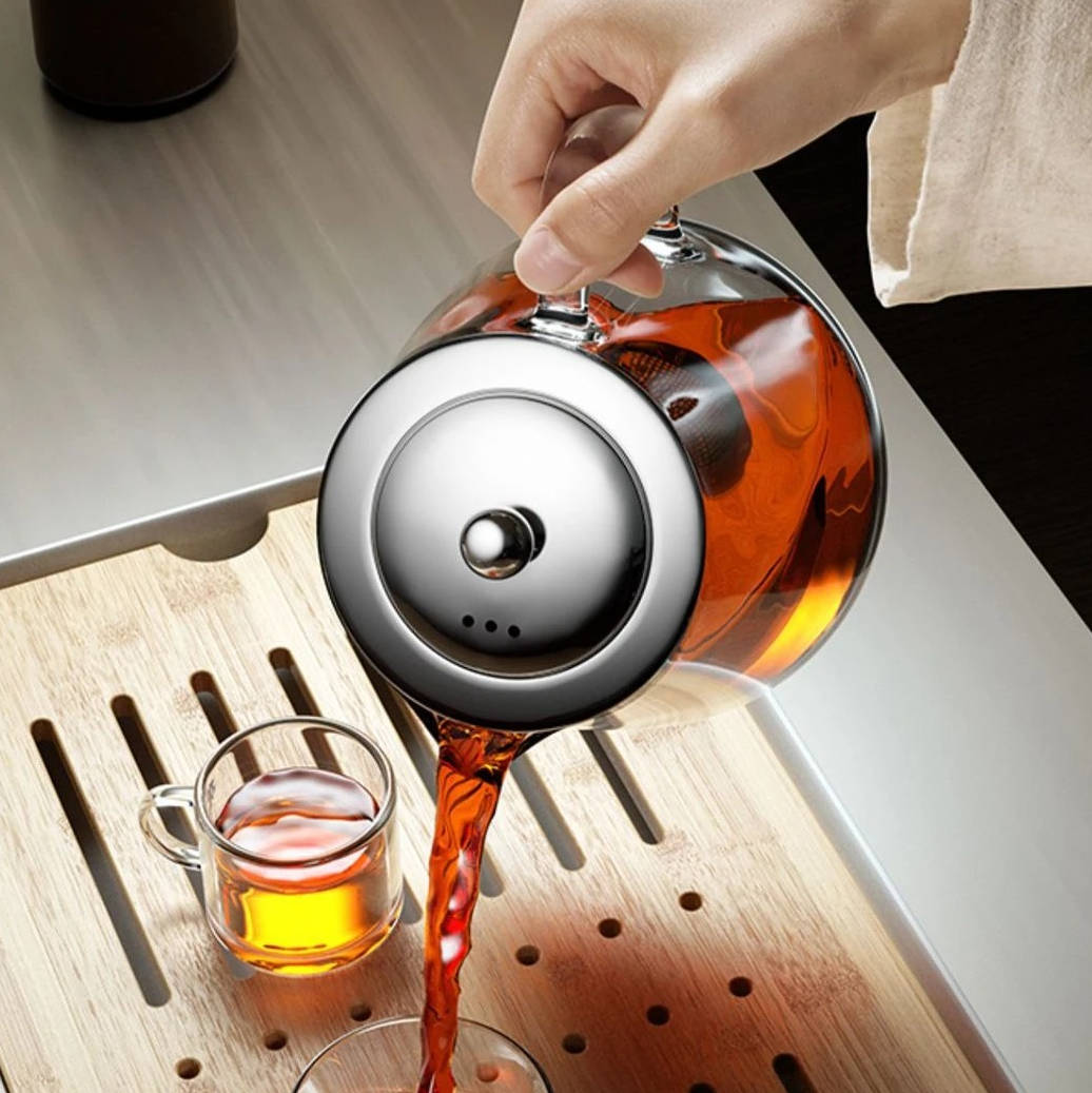 Sollievo Heat-Resistant Glass Teapot with Infuser