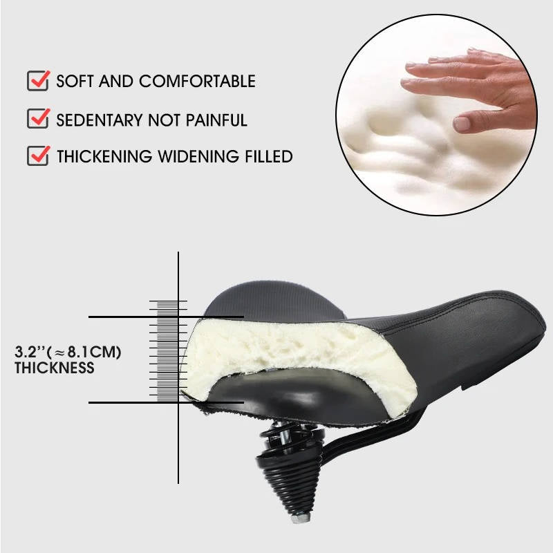 Sollievo Comfortable Bike Saddle for Long Rides