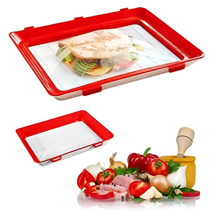 Sollievo Adjustable Food Preservation Tray with Airtight Stretch Lid