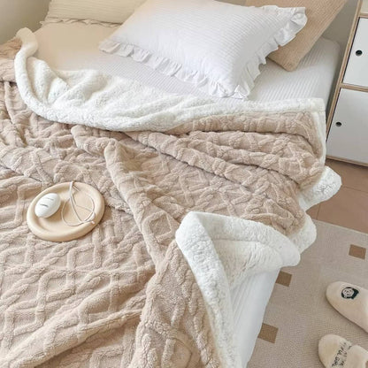 Sollievo Two-Sided Fleece Throw Blanket