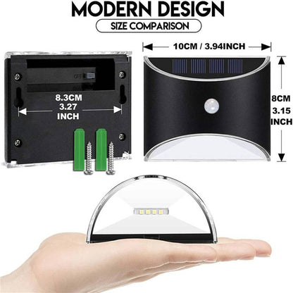 Sollievo Motion Sensor Solar Fence & Stair Lights