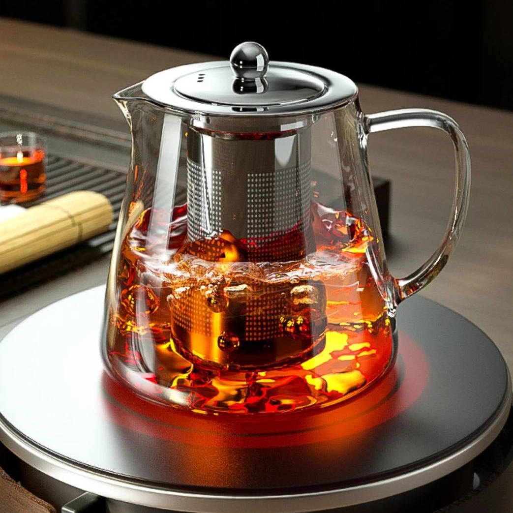 Sollievo Heat-Resistant Glass Teapot with Infuser