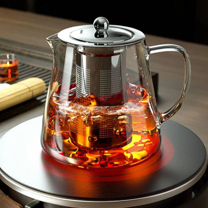 Sollievo Heat-Resistant Glass Teapot with Infuser