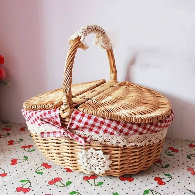 Sollievo Wicker Picnic Basket