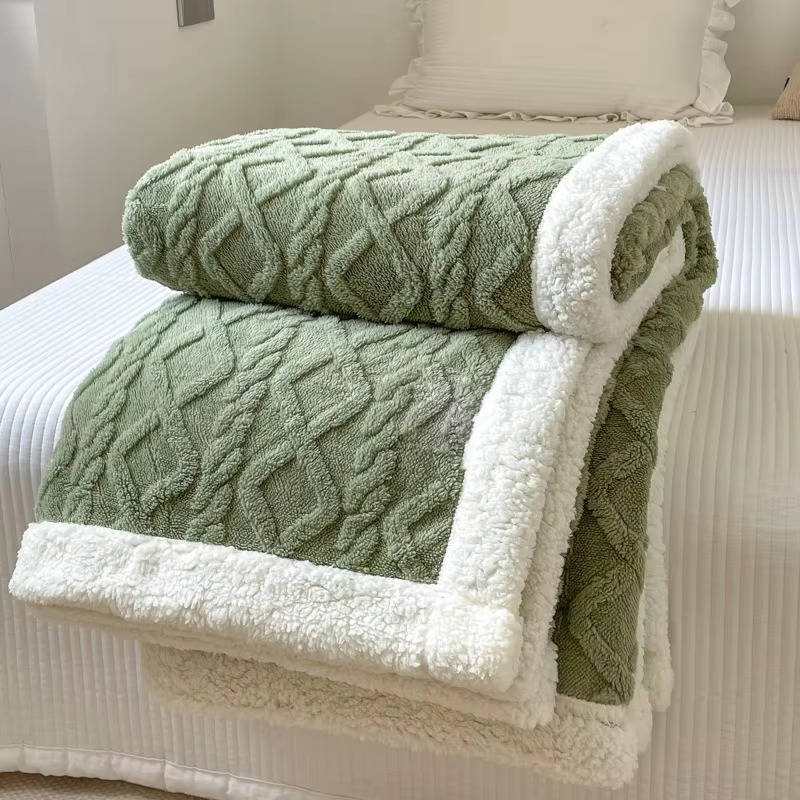 Sollievo Two-Sided Fleece Throw Blanket