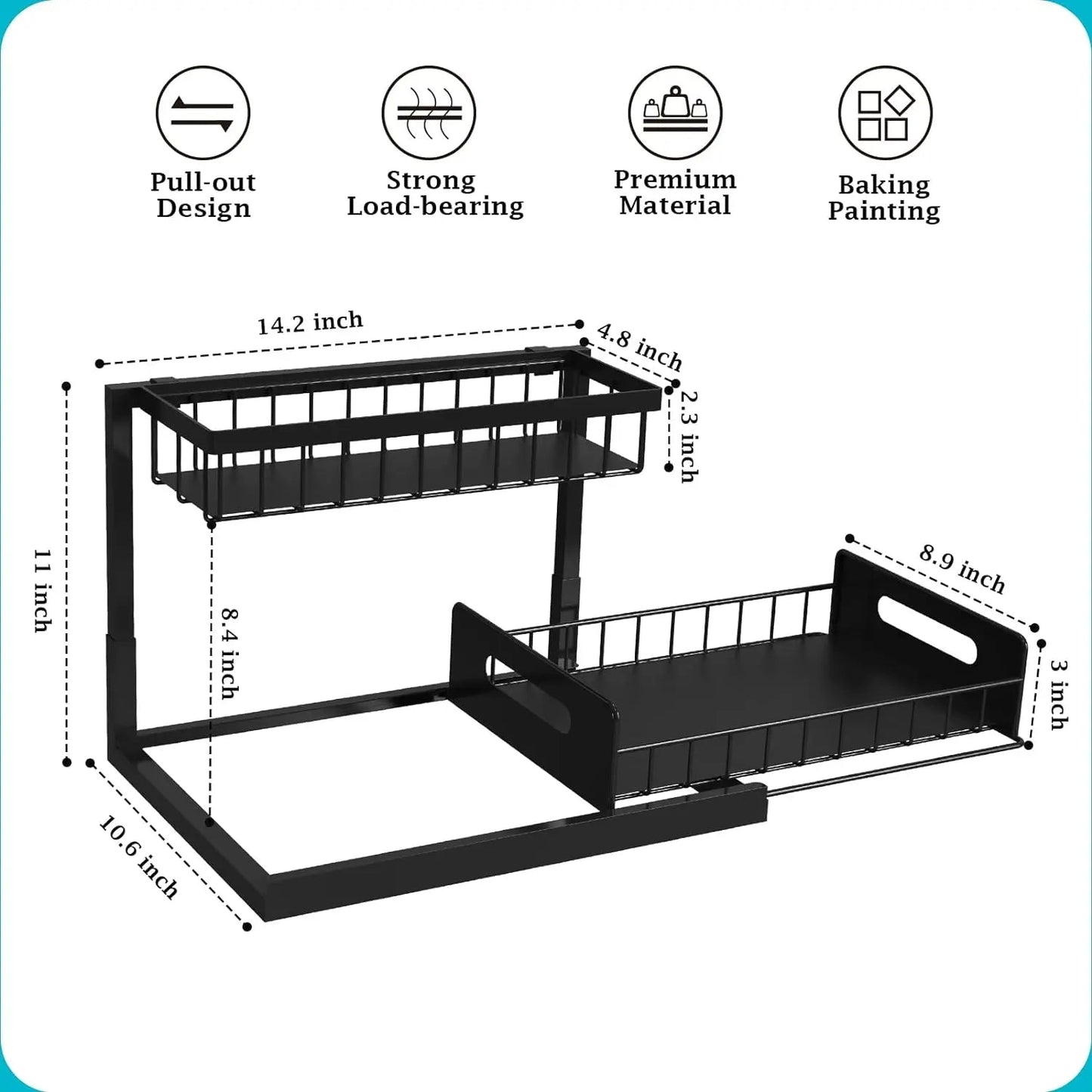 Sollievo 2-Tier Slide-Out Under Sink Organizer