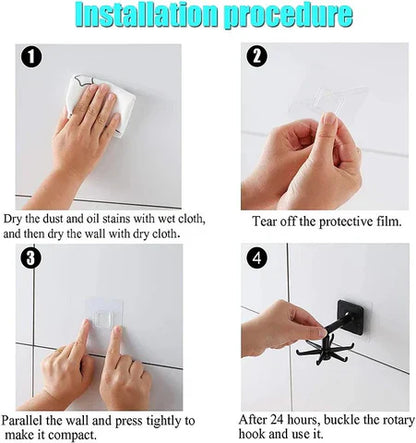 Sollievo 360° Rotating Self-Adhesive Utility Hook