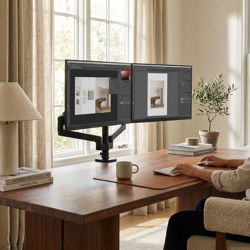 Dual Monitor Arm lifestyle