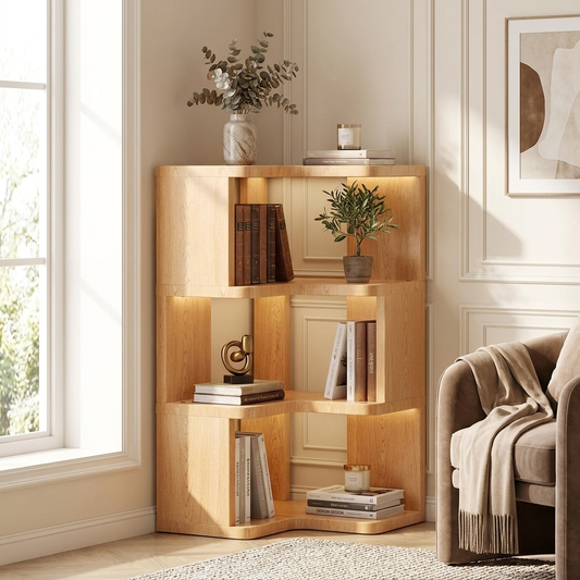 L-shaped Corner Shelf Unit lifestyle