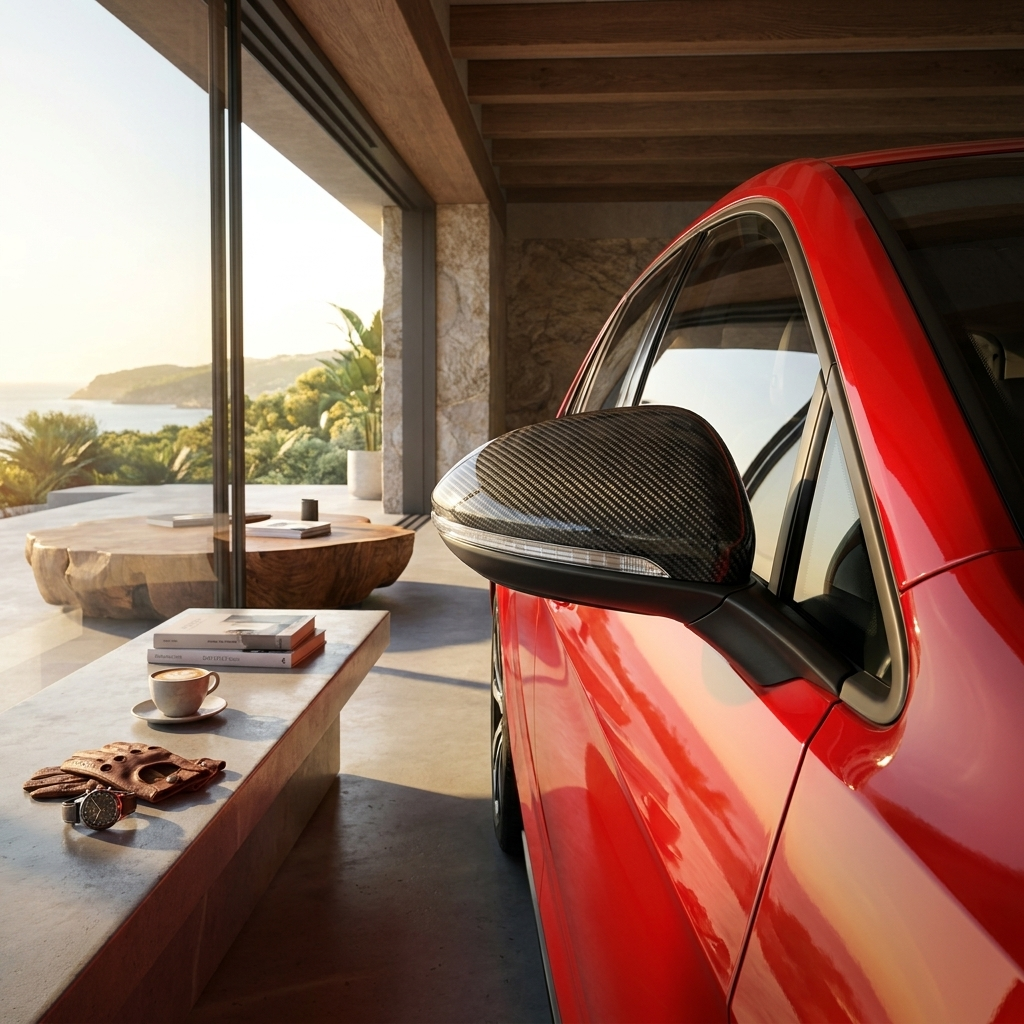 Carbon Fiber Side Door Mirror Cover Trim lifestyle