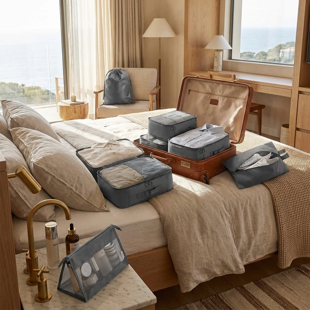 7 Set Packing Cubes For Travel - lifestyle