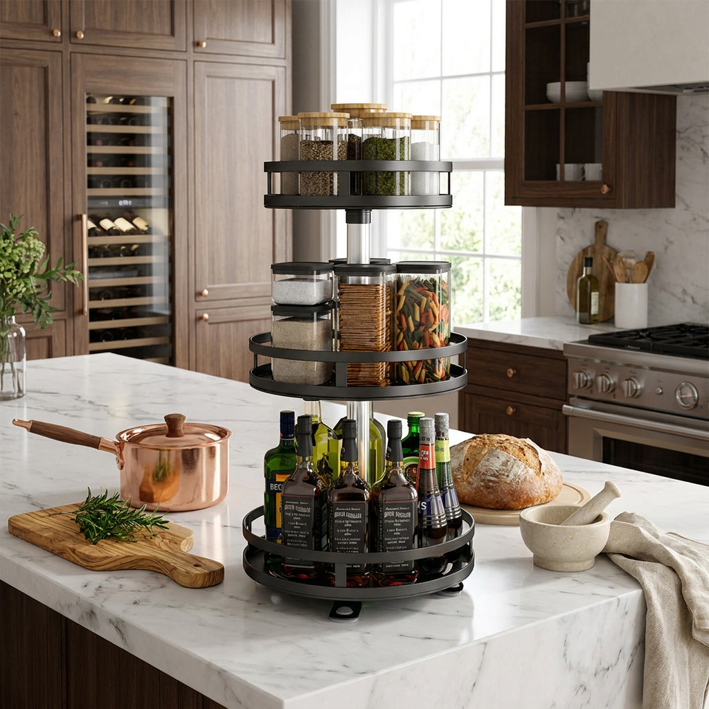 3-Tier Swivel Metal Organizer - lifestyle