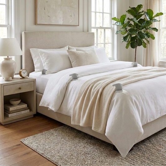 Adjustable Bed Clips for Sheets - lifestyle (corrected)