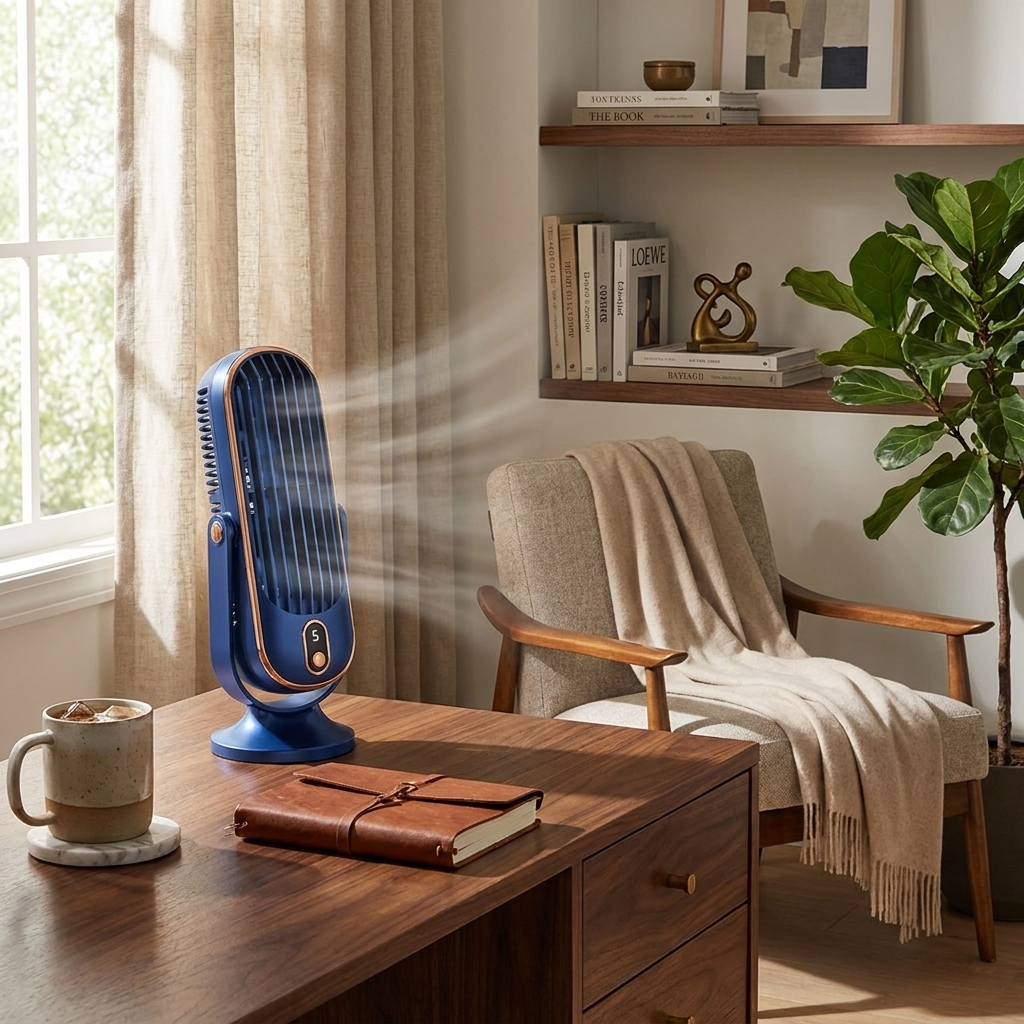 Mini Portable Air Conditioner for Desktop - lifestyle