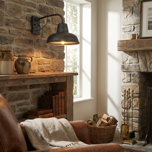Antique Vintage Barn Light - lifestyle