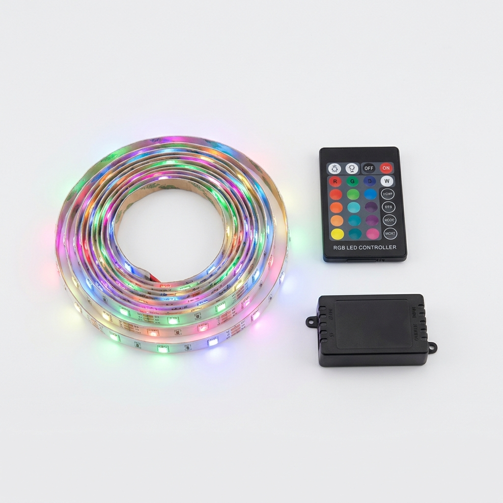 Sollievo RGB LED Strip Lights - kit flat lay