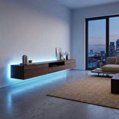 Sollievo RGB LED Strip Lights - TV console install