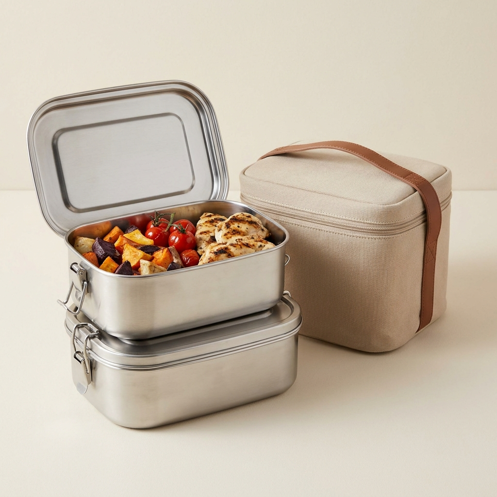 Sollievo Insulated Tiered Lunch Box Set