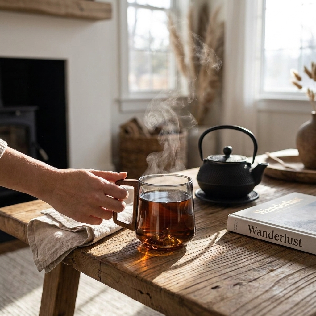Elegant Glass Cup lifestyle
