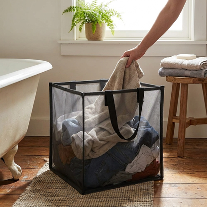 Foldable Mesh Laundry Hamper lifestyle