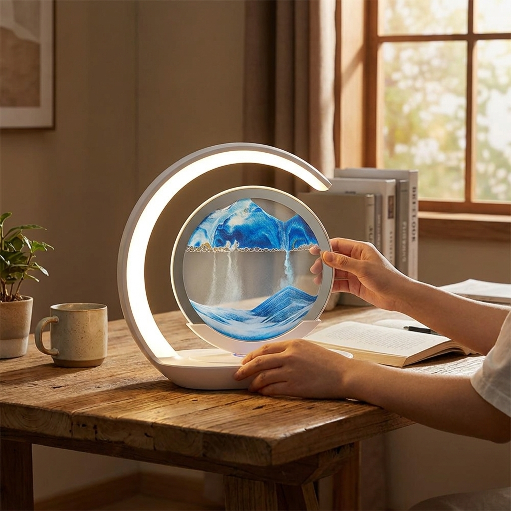 3D Sand Art Table Lamp lifestyle