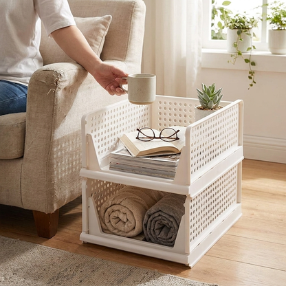 Stackable Plastic Drawer Organizer lifestyle